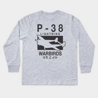 P-38 Lightning Kids Long Sleeve T-Shirt